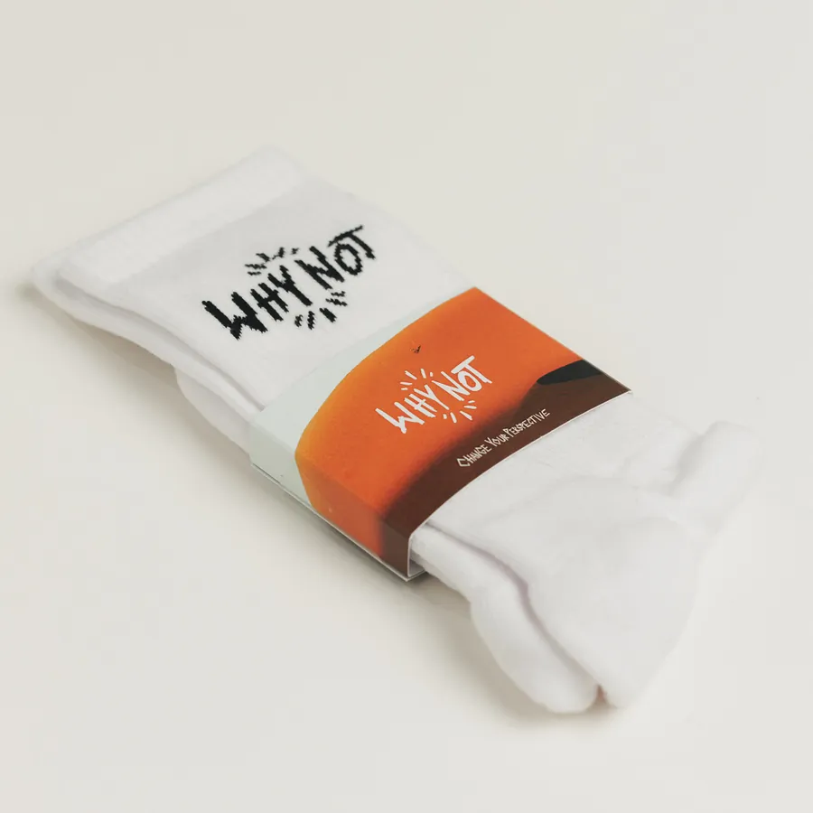 Why Not Socke mit orangener Banderole
